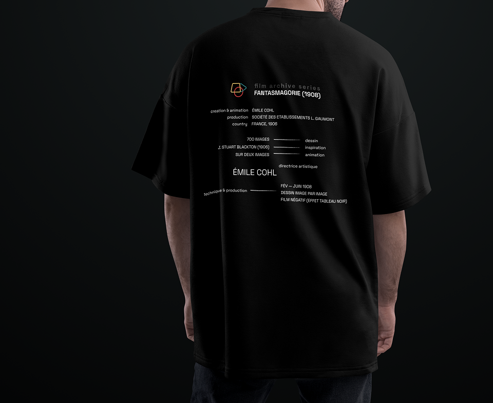 Frame House t-shirt back, printed with a legend