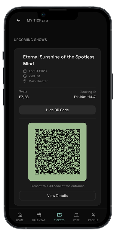 Frame House QR code screen