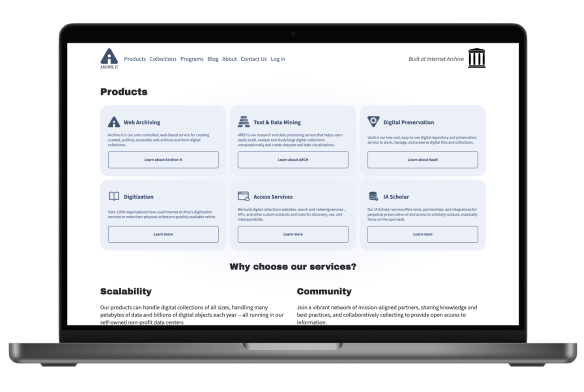 Archive-It redesign