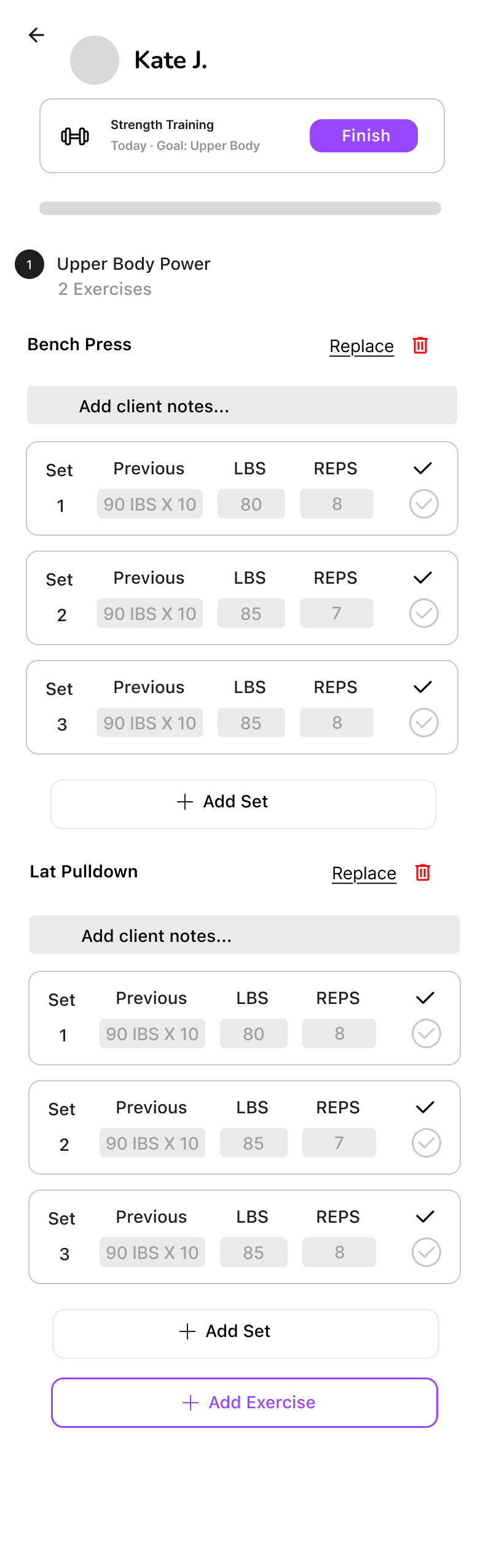 Today's session wireframe